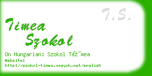 timea szokol business card